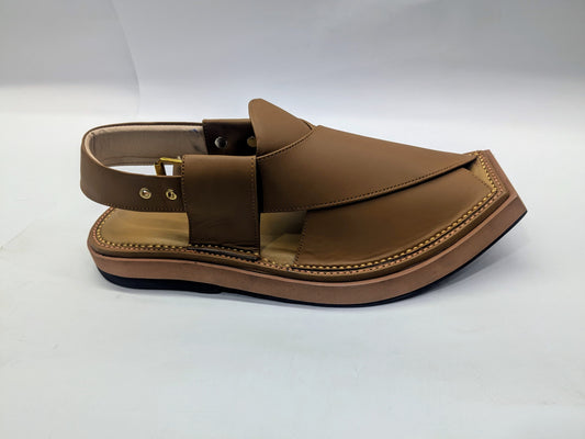 HEEL DECENT BROWN Kaptaan Chappal (DBKKAR-206)