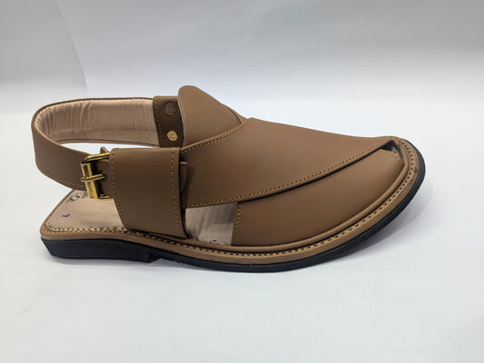 Brown ROUND Peshawari Chappal (BRKAR-201)