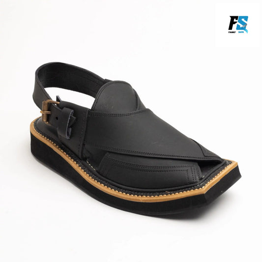 MATTE BLACK KAPTAAN Chappal (MBKCKAR-0001)