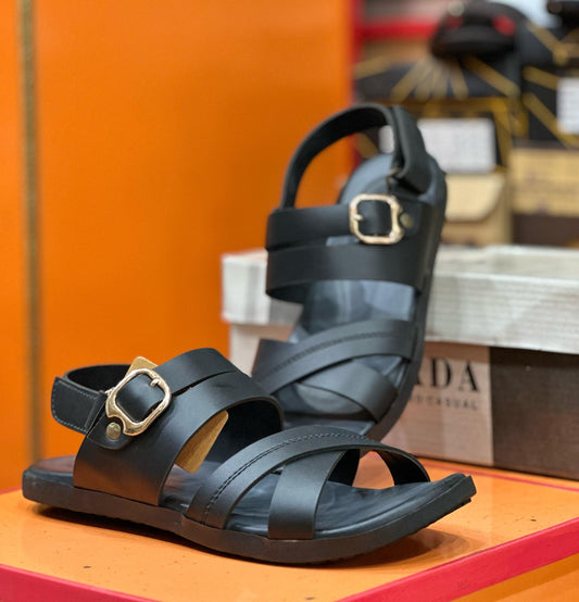 BLACK SOFT FORMAL SANDAL (BFSSAN-061)