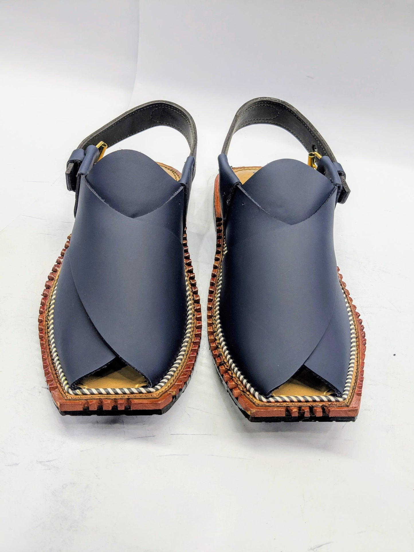 UNIQUE HANDMADE CHARSADA CHAPPAL~ NAVY BLUE (NBCKAR-703)