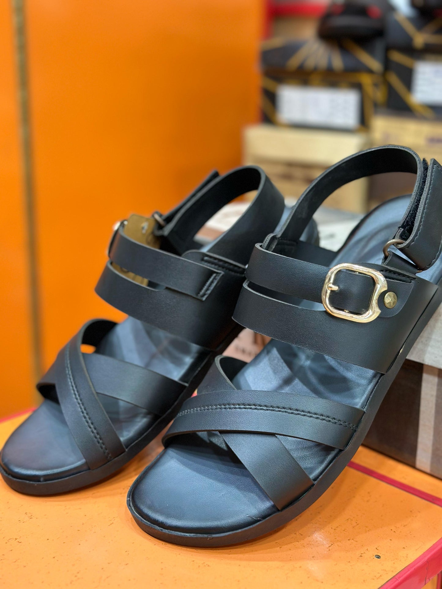 BLACK SOFT FORMAL SANDAL (BFSSAN-061)