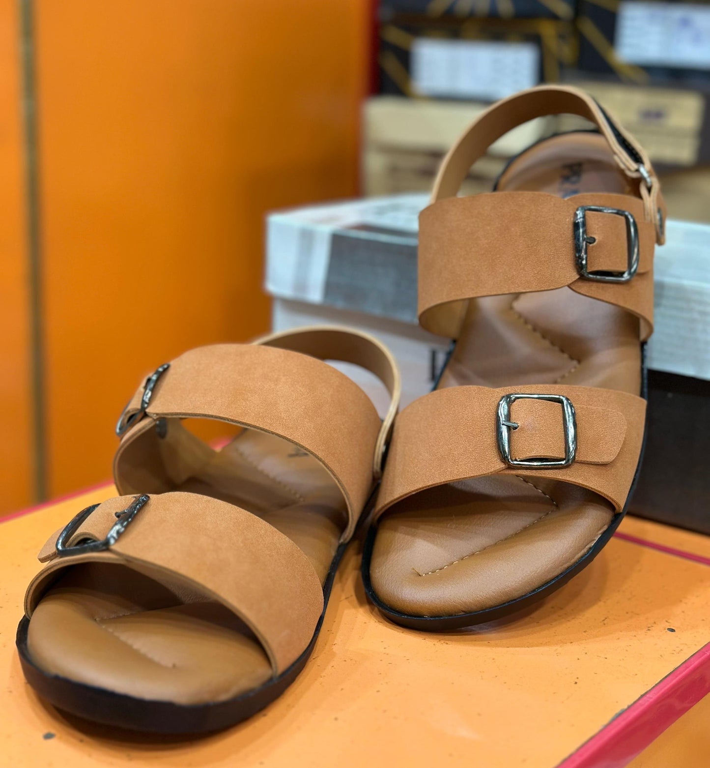 GOLDEN BROWN CASUAL MEN SANDALS~ MEDICATED SOLE (GBSSAN-063)