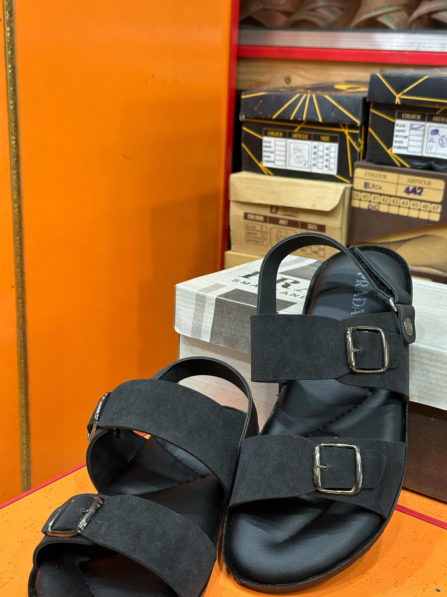 BLACK CASUAL KAR SANDALS ( BKSSAN-065)