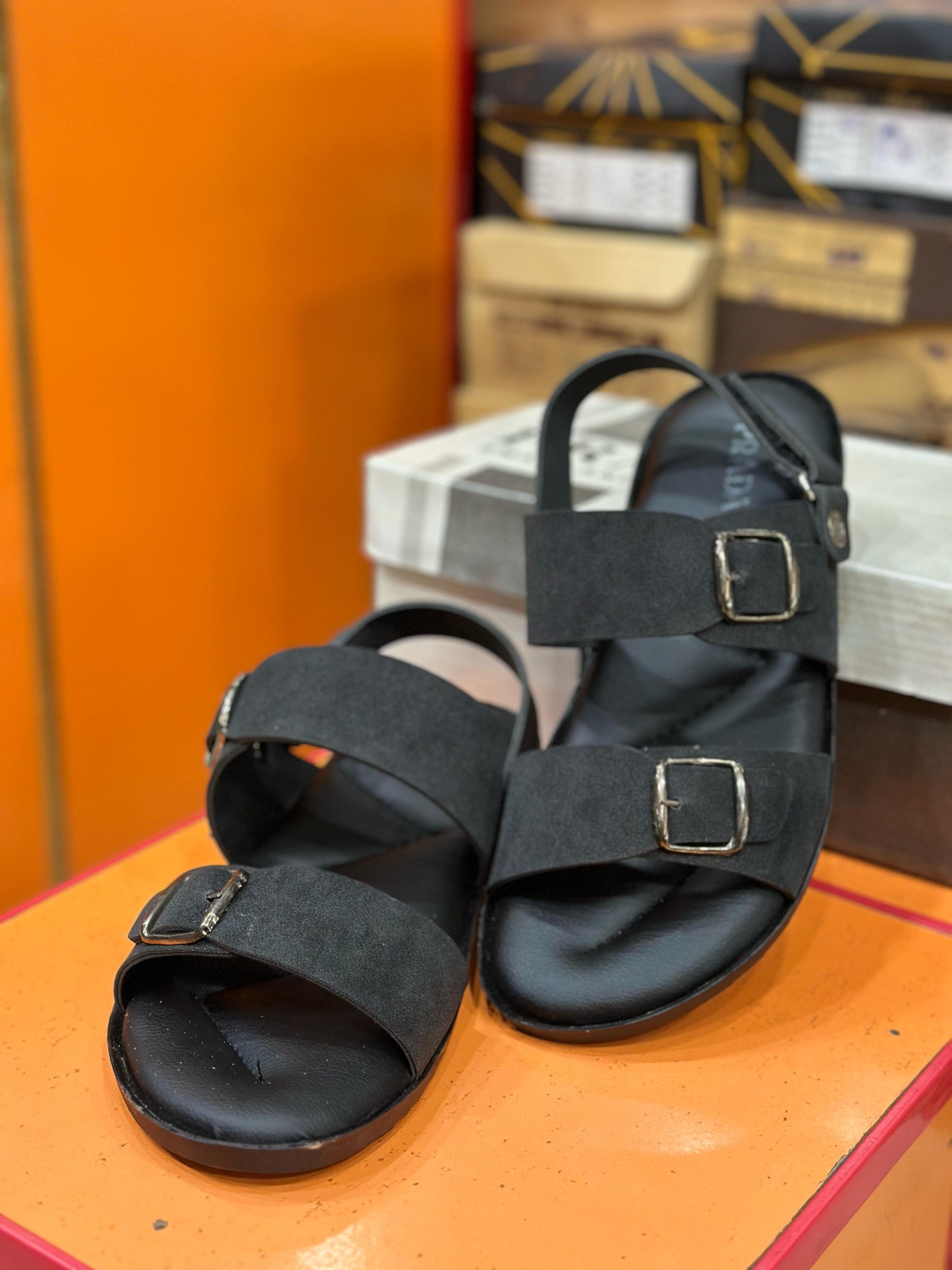 BLACK CASUAL KAR SANDALS ( BKSSAN-065)